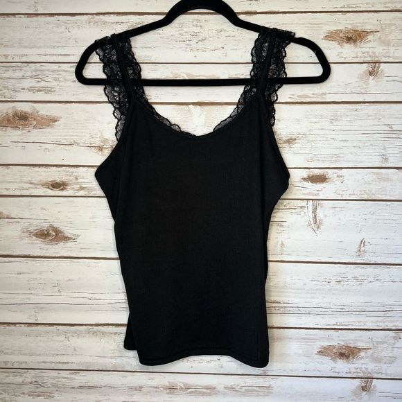 Kara and Kate Tops - Black Lace Cami - Size Large - NWT Boutique